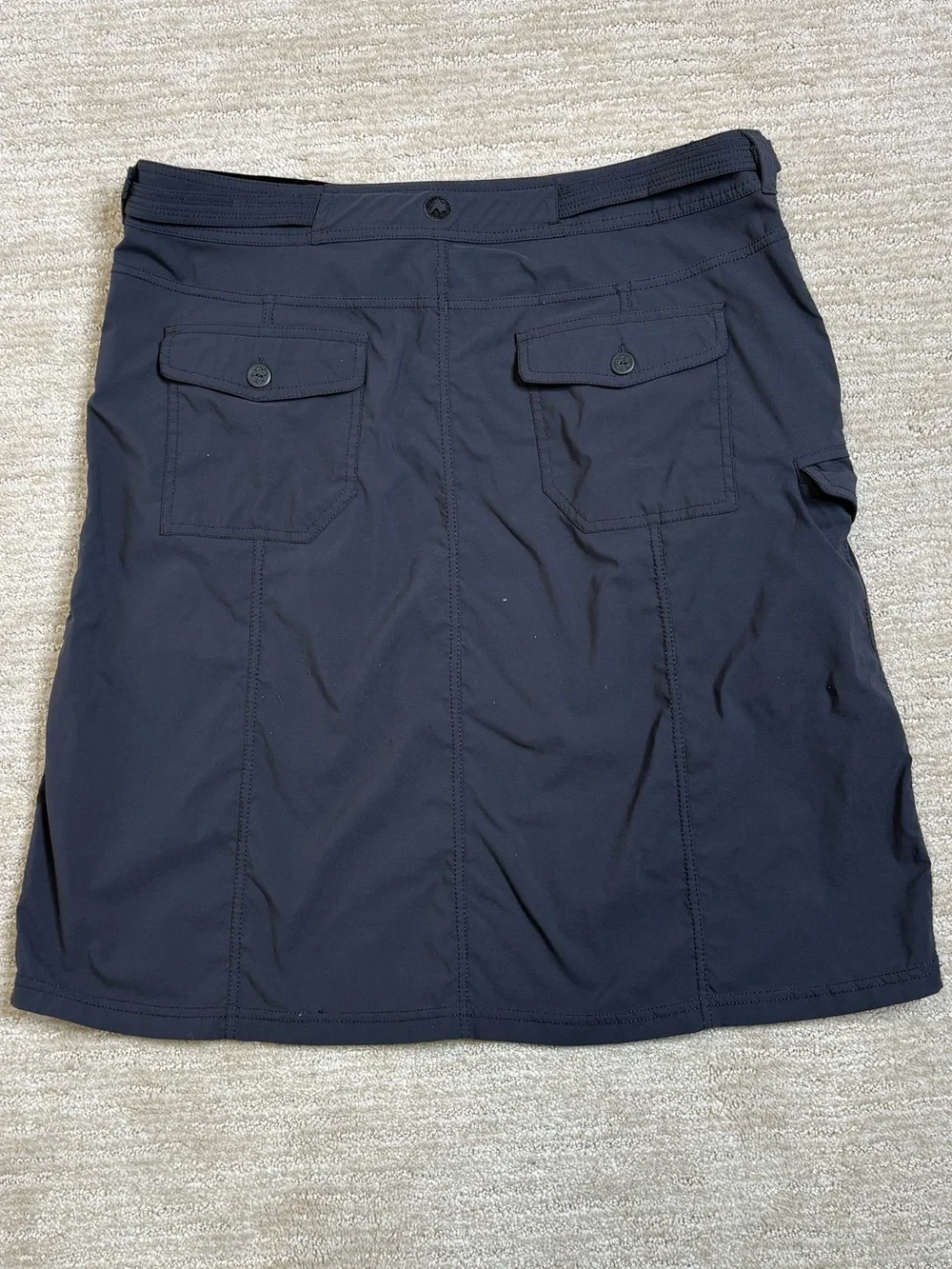 Marmot Cargo Pocket Utility Skirt Size 10 Dark Grey Lightweight Stretch Gorpcore